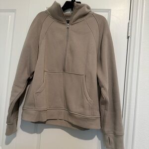 Danskin Beige Half-Zip Pullover